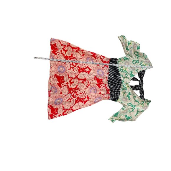 Topshop Womens Floral Patchwork Bell Sleeve Mini Dress 4 Multicolor - Picture 9 of 9